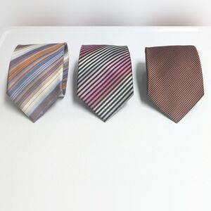 3 vintage Montebello Italia 100% silk tie bundle - Tie Set for Men
